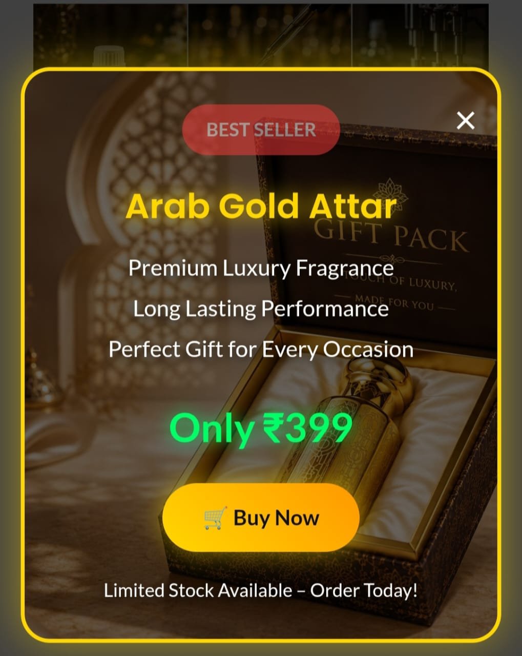 Al Arab Perfume Website Screenshot